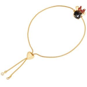 Disney Kate Spade Minnie Mouse Gold Bracelet with Black and Red Accents